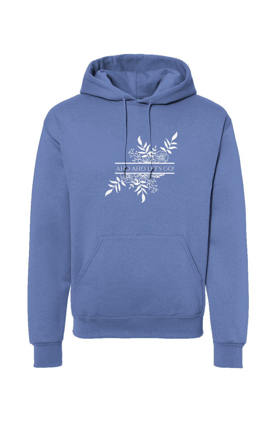 AHO AHO LET'S GO HOODED SWEATSHIRT PERIWINKLE