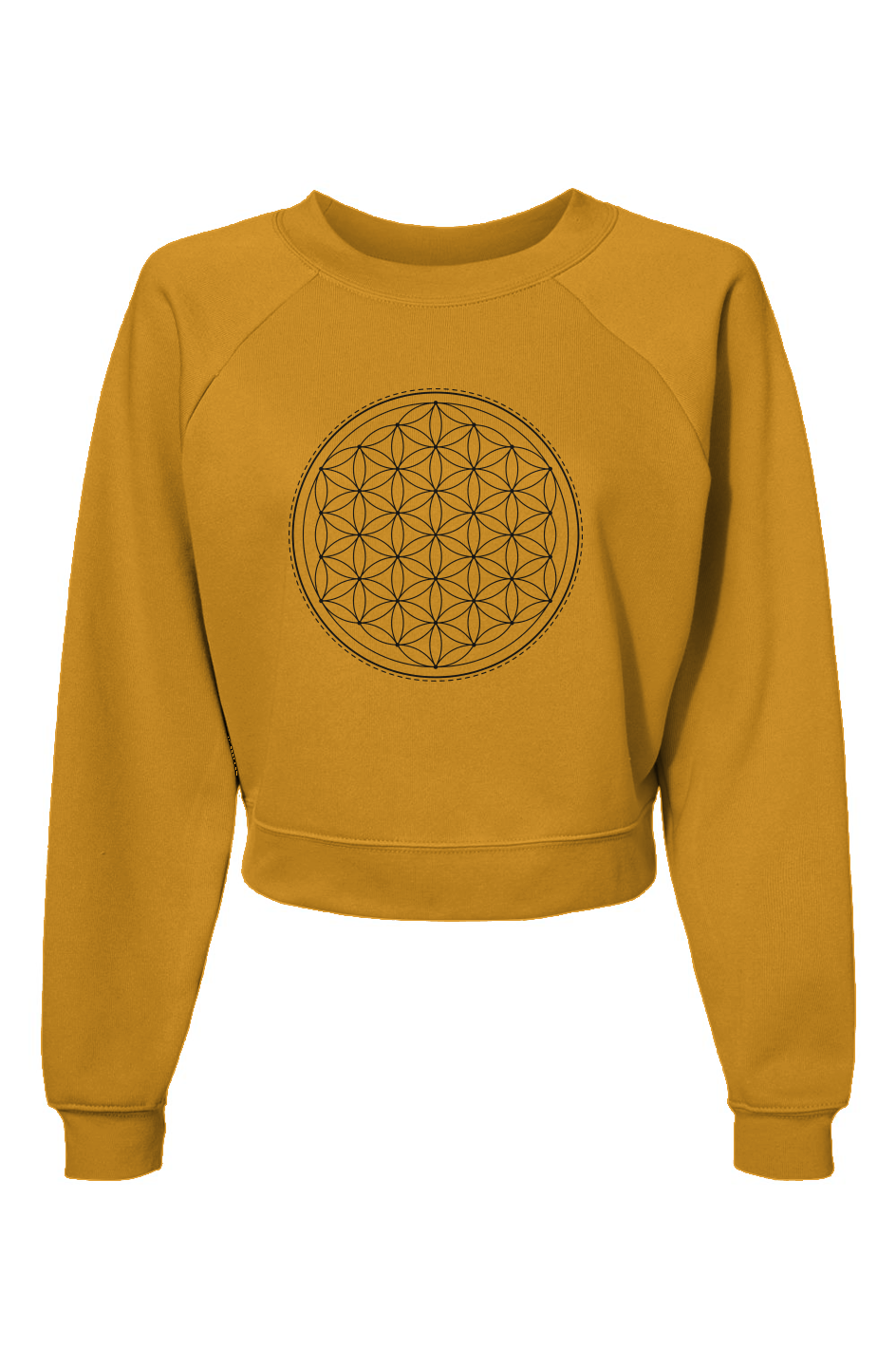 Flower of Life Womens Raglan Pullover Fleece Sweat