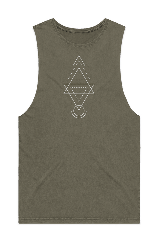 MENS STONE WASH BARNARD TANK