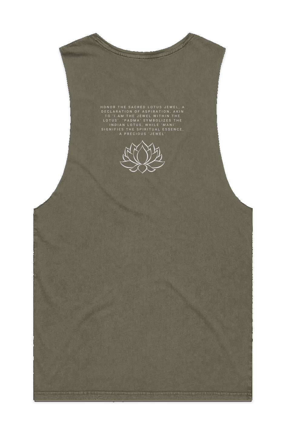 OM MANI PADME HUM STONE WASH TANK