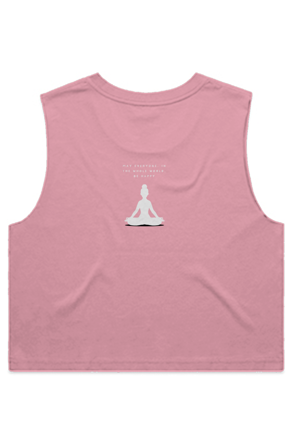 LOKAH SAMASTA SUKHINO BHAVANTU CROP TANK PINK