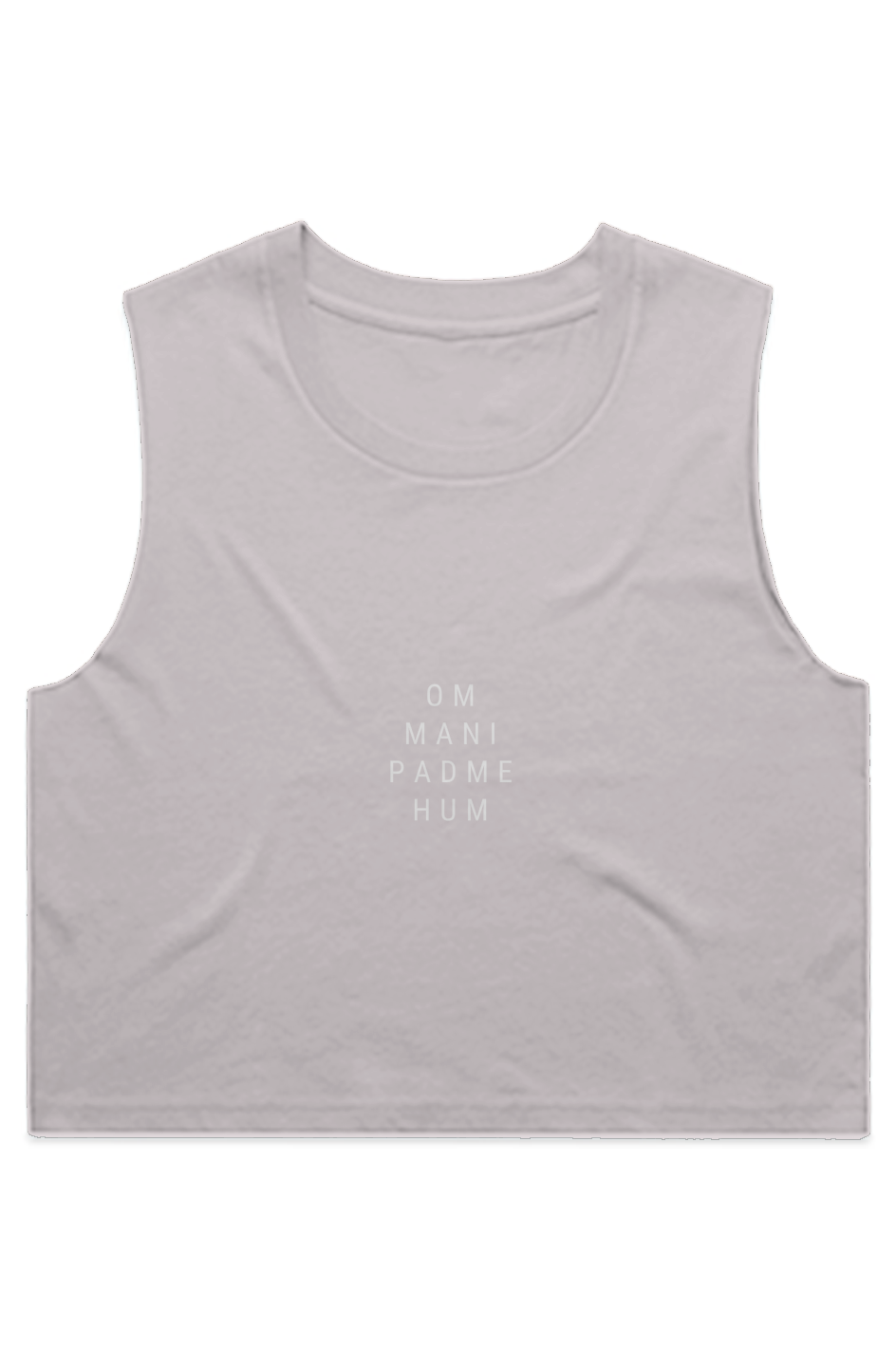 OM MANI PADME HUM CROP TANK BONE