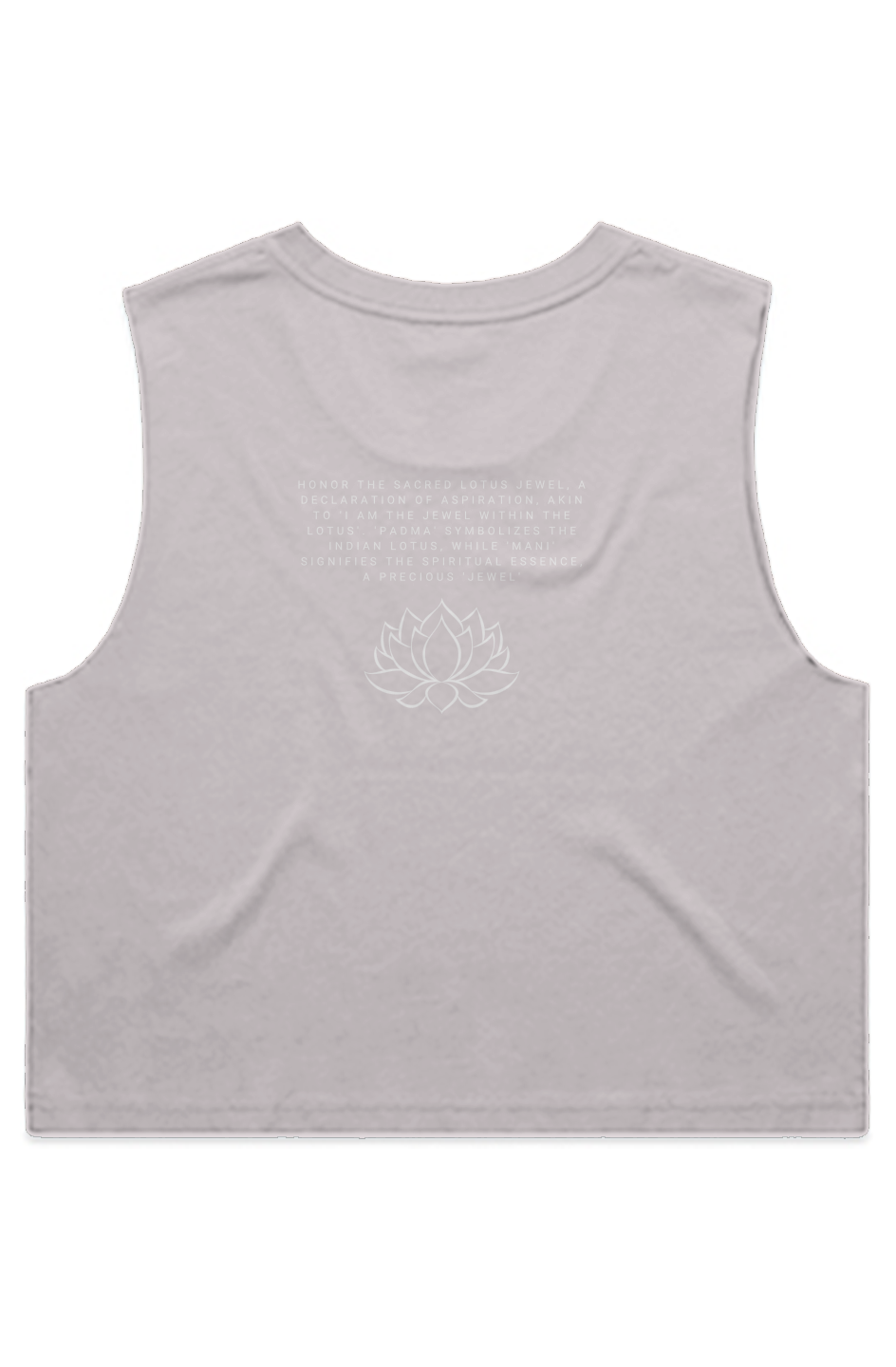 OM MANI PADME HUM CROP TANK BONE