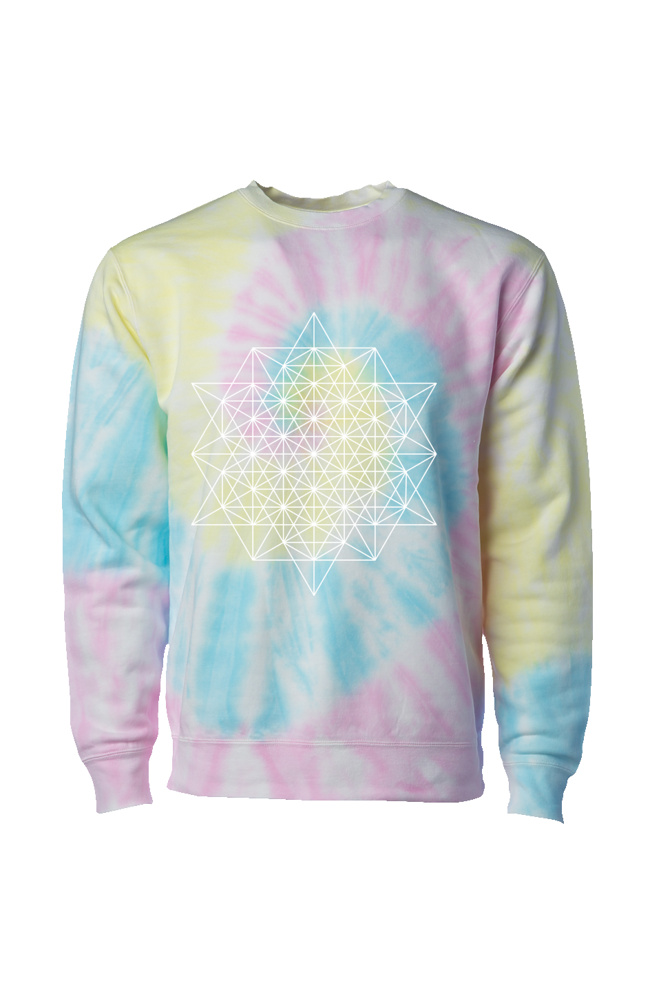 FRACTAL TRINITY TIE DYE CREW NECK 