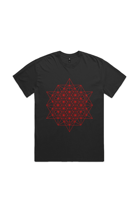 RED SACRED GEO HEAVY TEE
