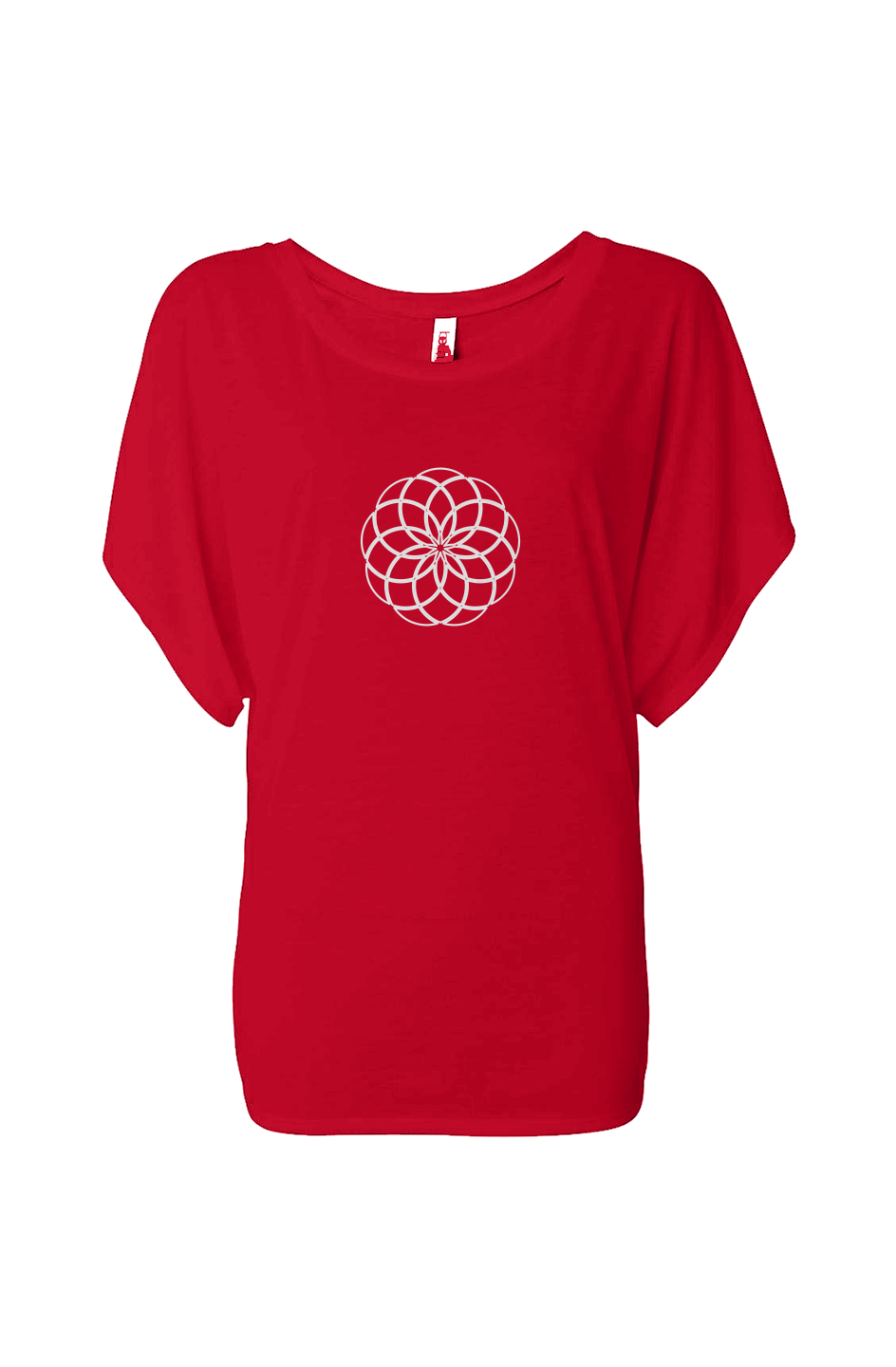 SACRED GEO FLOWY DRAPED TEE