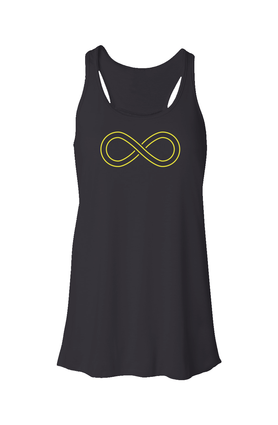 YELLOW INFINITY FLOWY RACERBACK TANK