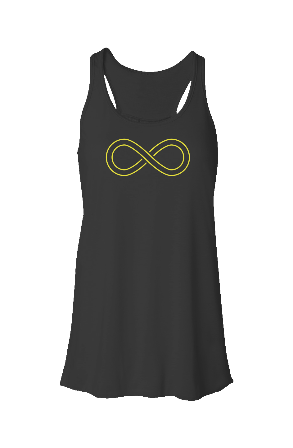 YELLOW INFINITY FLOWY RACERBACK TANK