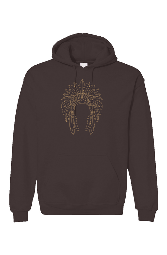 SHAMANIC FEATHER HEAD HOODIE